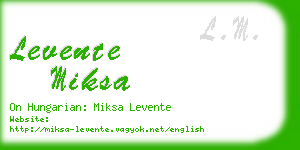levente miksa business card